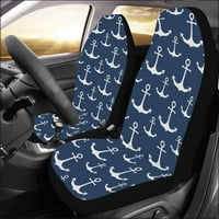 Set autohtovog sjedala pokriva plavo bijelo sidro univerzalno automatsko prednje sjedala Zaštitni za
