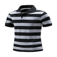 Sanviglor MENS Polo majica RECEL izrez TEE kratki rukav majice Atletski ljetni vrhovi Golf majica svijetlo