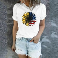 Košulje za žene Ležerne vrhove Suncokret Slatka maslačka grafika Thirt Ljetni kratki rukav Tee majica