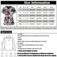 Ženske bluze Žene Ležerne prilike modni kratki rukav V-izrez Vrhovi radne uniforme crtane bluze za ispis