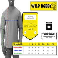 Wild Bobby, maštanski vuk zavija na punom mjesecu životinjskog ljubavnika Muška majica dugih rukava,