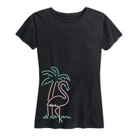 Instant poruka - Neon Flamingo - Grafička majica za žensku majicu kratkih rukava