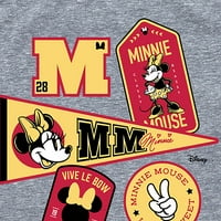 Disney - Minnie miš - kolegijalne zakrpe; Život je sladak - ženska grafička majica Raglan