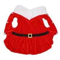 Santa Dog božićna haljina, kože imitacija krznenog krzna ljubimca zimska odjeća za Chihuahuas m