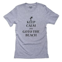 Budite mirni i idite na plažu Muška siva majica