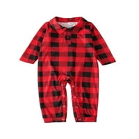 Canrulo Božićna porodica Usklađivanje pidžama Set Odrasla dječja kaida za bebe Print Tops + hlače set