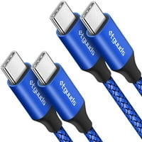 Dugi USB C do USB C kabla [12ft, 2-pack], 60W Brzi punjenje USB tipa C Kabel punjača za Samsung Galaxy