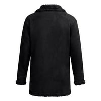 Fatuov jakna Muškarci Zimski poklon za muškarce dugih rukava zgušnjava flis crne kapute