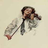 Sajam Amerikanci Violinistički poster Print od Harrison Fisher