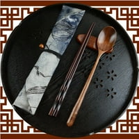 Dainzusyful Kuhinjski pribor za večeru setovi za večeru Japanski vintage drveni štapići za kašike Postavite