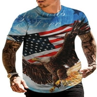 Grianlook muns bluza jastreb T majice kratki rukav tanki ljetni vrhovi posadni vrat muškarci patriotske