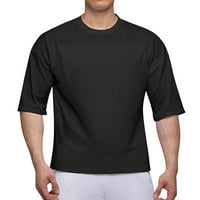 Pimfylm bijele majice za muškarce muške džepne majice kratkih rukava crna x-velika