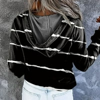 Hwmodou ženski sapuni sa patentnim zatvaračem s prugama dugih rukava casual moda topla košulja pulover