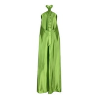 Ženske haljine Ljetne ženske haljine čipke čipke vrata Bodi, opremljeni zeleni xl