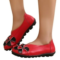 Modni ženski prozračni čipke cipele casual cipele, crvene boje