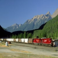 Kanadska pacifička željeznica, polje, britanska Kolumbija, Kanada Print