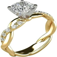 Modni prstenovi nakit vjenčani prstenovi simpatične djevojke prstenje žene Curconia upleteni prsteni prsteni vjenčani nakit poklon-zlato 7