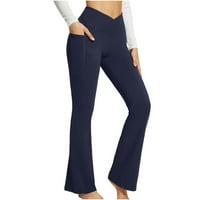 WHLBF joga hlače za žene plus veličine, ženske gamaše visokog struka joga pantalona za vježbanje kapris