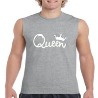 - Muška grafička majica bez rukava - kraljica kruna