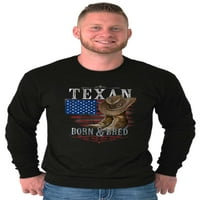 Kaubojske majice s dugim rukavima majice T-majice Rođen i uzgajao južnu ponossku zemlju TX