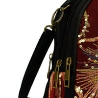 OVZNE školska torba, ramena za žene, dame etničke putovanja Bohemia torbe tote s blevačkim šljokicama