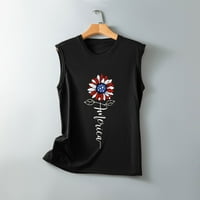 Gaecuw USA Tematski tenkovi Dan nezavisnosti Žene Ljetni vrhovi Modni prsluk Patriotska majica Ljeto