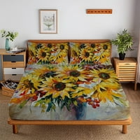 Cvjetni krevet Poklopac jastučnice 3D opremljeni list cvijeća Posteljina Početna Posteljina Žena Luksuzni