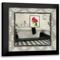 Greene, Taylor Black Modern Modern Framed Museum Art Print pod nazivom - Crno-bijelo kupatilo 1