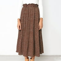 Wendunide Summer haljina Ženska ležerna elegantna visoko struka Polka Dot Pleased suknja Midi Maxi Swing