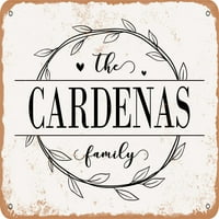 Metalni znak - Porodica Cardenas - Vintage Rusty Look