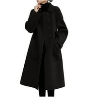 Zimska prodaja Ženska ležerna udobnost Soild dugih rukava s dugim rukavima na vrhu jakne odjeća