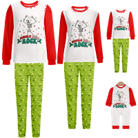 Usklađivanje PJS podudaranje porodice božićne pidžame organske pamučne top i plaćene hlače za odmor