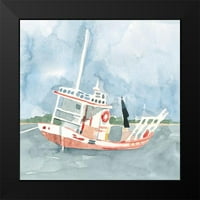 Caroline, Emma Crni moderni uokvireni muzej Art Print pod nazivom - Svijetli ribolovni brod II
