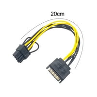 Deyuer napajanje kabel izdržljiv fleksibilan 15Pin SATA do 8pin video kabela za video kartice za grafičku