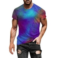 CLLIOS MENS grafičke majice Ljetna 3D print košulja vježba kratkih rukava Top Crewneck Fitness Gym T
