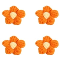 Umjetna pletena vunena cvjetova, umjetna narančasta cvijet slatka oblika višenamjenska vunena materijala