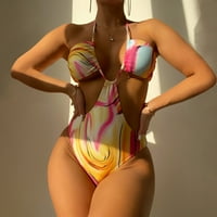 Royallove ženska modna mreža dugina ispisa seksi bikini kupaći kostim