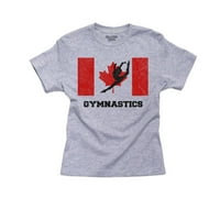 Kanada Olympic - Gimnastika - zastava - Silouta Boy's Pamučna majica