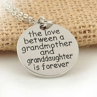 Ljubav između bake i unuke Ljubav ogrlica za privjesak