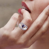 Prsten ne osam srca osam cirkonskih prstenastih temperamenta velikih dijamanata Ženska vjenčanica Girl