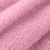 Paille Dame Tunika Bluza Čvrsta boja pulover dugih rukava na dugim rukavima vrhovi obične loungewebrve Fleece Fuzzy Top Pink 5xl