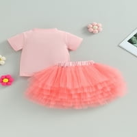 MA & Baby Toddler Baby Girls Pisma majica Tutu suknja Postavite odjeću kratkih rukava