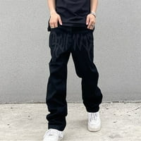 Muške vrećaste tinejdžerke Jeans Hip Hop Tinejdžer Boy Streetwear Sketeboard Y2K pantalone