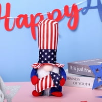 4. jula Patriotsko ukrašavanje gnoma, ručno rađen u SAD-u Švedski Tomte Gnomes Pliš za ukrase za stolove