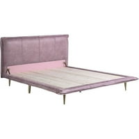 Bowery Hill Moderni istočni kraljični krevet u ružičastom vrhunskom kožu