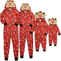 VIWORLD Božićna porodica koja odgovara pidžami Xmas PJS Mathching set, odmor sa kapuljačom sa kapuljačom