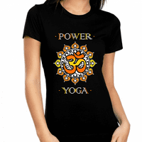 Yoga vrhovi za žene - Ženske električne joge majice za žene premium vintage om moga joga