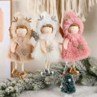 Dianhelloya Rabbit uho Neto pređa Hem Cute Look Lanyard Božićni privjesak Xmas Tree Angel Doll Privjesak