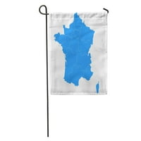 Sažetak plava blank Francuska Karta ravna obrub kartografija Centralni grafikoni vrtna zastava ukrasna