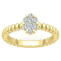Araiya 14k žuti zlatni dijamantni prsten za žene, veličine 8.5